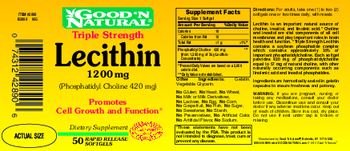 Good 'N Natural Triple Strength Lecithin 1200 mg - supplement