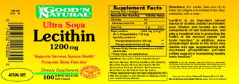 Good 'N Natural Ultra Soya Lecithin 1200 mg - supplement