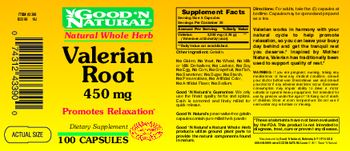 Good 'N Natural Valerian Root 450 mg - supplement
