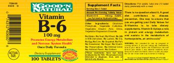 Good 'N Natural Vitamin B-6 100 mg - supplement