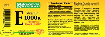 Good 'N Natural Vitamin E 1000 IU - supplement
