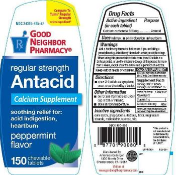 Good Neighbor Pharmacy Antacid Peppermint flavor - calcium supplement