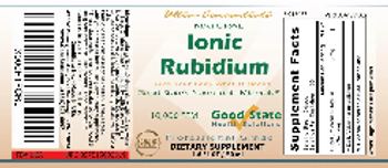 Good State Ionic Rubidium 10,000 PPM - supplement