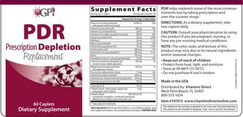 GPI PDR Prescription Depletion Replacement - supplement