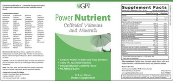 GPI Power Nutrient Colloidal Vitamins And Minerals - supplement