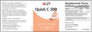 GPI Quick C 500 - supplement