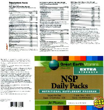 Great Earth Vitamins Ultra Strength NSP Daily Packs NSP 3 Super Oxy E 1000 Mega Strength - supplement