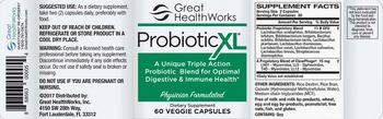 Great HealthWorks ProbioticXL - supplement