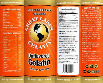 Great Lakes Gelatin Pork Gelatin Unflavored - supplement