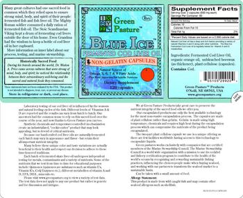 Green Pasture Blue Ice Fermented Cod Liver Oil - supplement