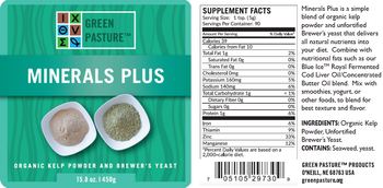 Green Pasture Minerals Plus - supplement