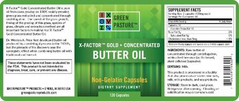 Green Pasture X-Factor Gold Concentrated Butter Oil - supplement