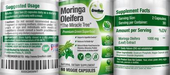 GreeNatr Premium Moringa Oleifera - natural supplement