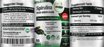 GreeNatr Premium Spirulina - natural supplement
