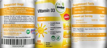 GreeNatr Premium Vitamin D3 5,000 IU - natural supplement