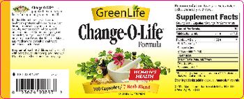 GreenLife Change-O-Life Formula - supplement