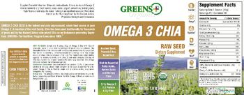 Greens+ Organics Omega 3 Chia Raw Seed - supplement