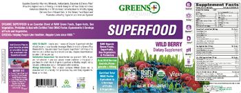 Greens+ Organics Superfood Wild Berry - supplement