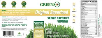 Greens+ Original Superfood Veggie Capsules - supplement