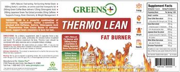 Greens+ Thermo Lean Fat Burner - advanced weight loss supplement