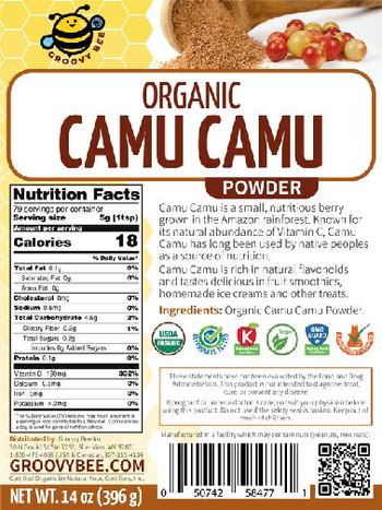 Groovy Bee Organic Camu Camu Powder - supplement