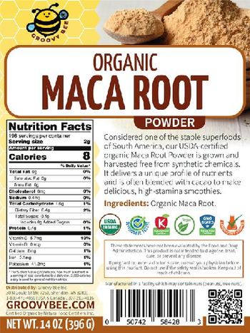 Groovy Bee Organic Maca Root Powder - supplement