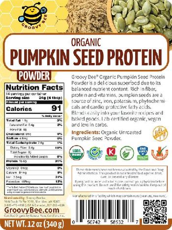 Groovy Bee Organic Pumpkin Seed Protein - supplement