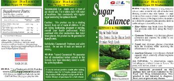 GSL Technology Sugar Balance - supplement