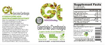 GT Genesis Today Garcinia Cambogia - supplement