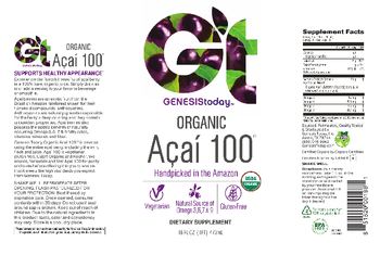 GT Genesis Today Organic Acai 100 - supplement