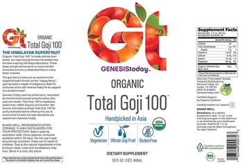 GT Genesis Today Organic Total Goji 100 - supplement