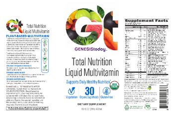 GT Genesis Today Total Nutrition Liquid Multivitamin - supplement