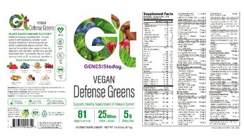 GT Genesis Today Vegan Defense Greens - supplement