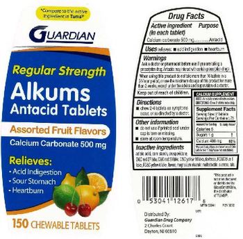 Guardian Alkums Antacid Tablets - 