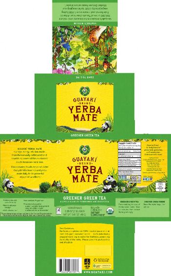 GUAYAKI BRAND Yerba Mate Greener Green Tea - supplement