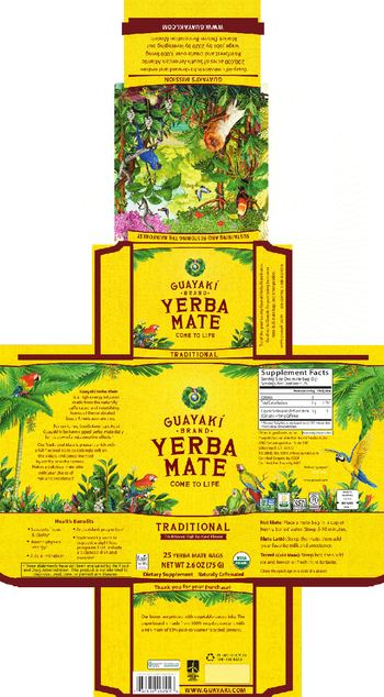 GUAYAKI BRAND Yerba Mate Traditional - supplement