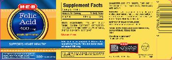 H-E-B Folic Acid 400 mcg - vitamin supplement