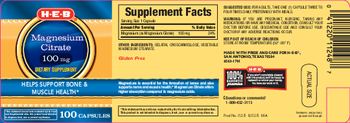 H-E-B Magnesium Citrate 100 mg - supplement