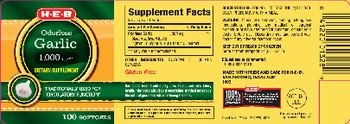 H-E-B Odorless Garlic 1,000 mg - supplement