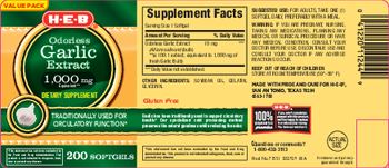 H-E-B Odorless Garlic Extract 1,000 mg - supplement