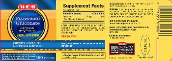 H-E-B Potassium Gluconate - mineral supplement