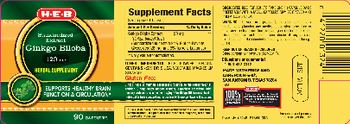 H-E-B Standardized Extract Ginkgo Biloba 120 mg - herbal supplement