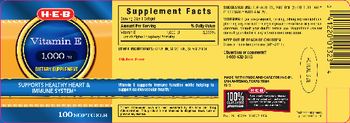 H-E-B Vitamin E 1,000 IU - supplement