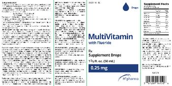 H2 Pharma MultiVitamin with Fluoride Drops - supplement drops
