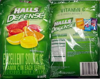 Halls Defense Assorted Citrus - supplement drops