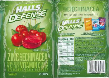 Halls Defense Harvest Cherry - supplement drops