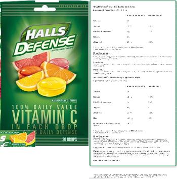 Halls Halls Defense Assorted Citrus - halls defense supplement drops