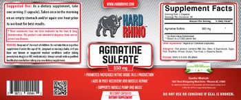 Hard Rhino Agmatine Sulfate 550 mg - supplement