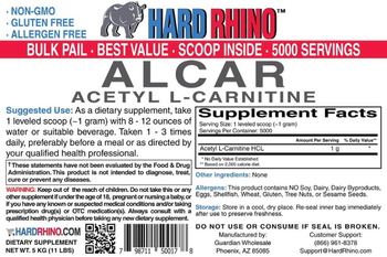 Hard Rhino ALCAR Acetyl L-Carnitine - supplement