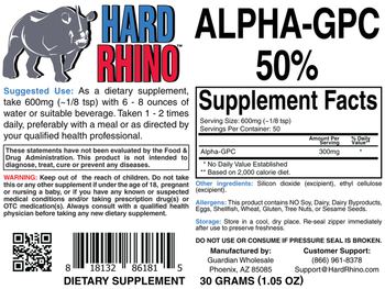 Hard Rhino Alpha-GPC 50% - supplement